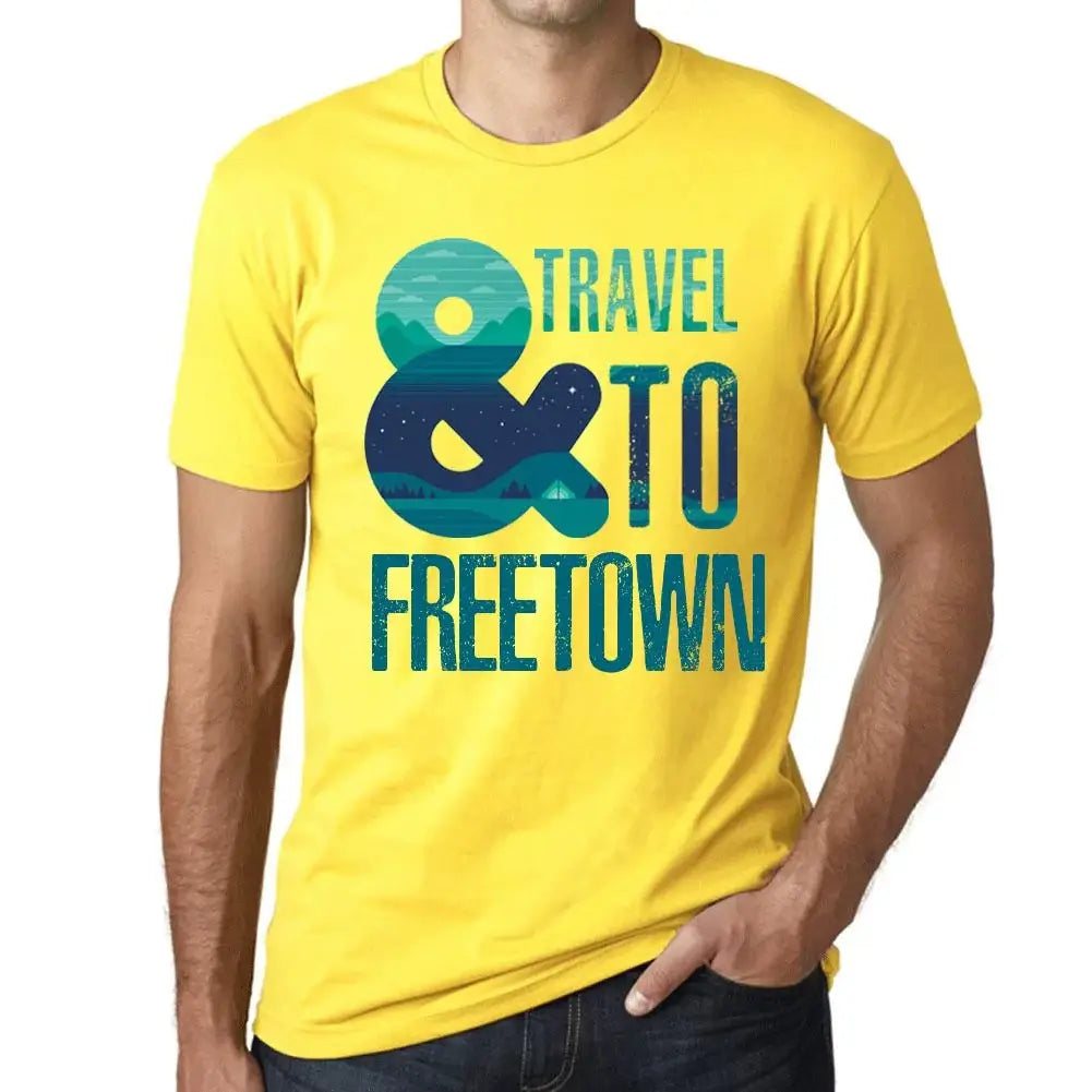 Men's Graphic T-Shirt And Travel To Freetown Eco-Friendly Limited Edition Short Sleeve Tee-Shirt Vintage Birthday Gift Novelty