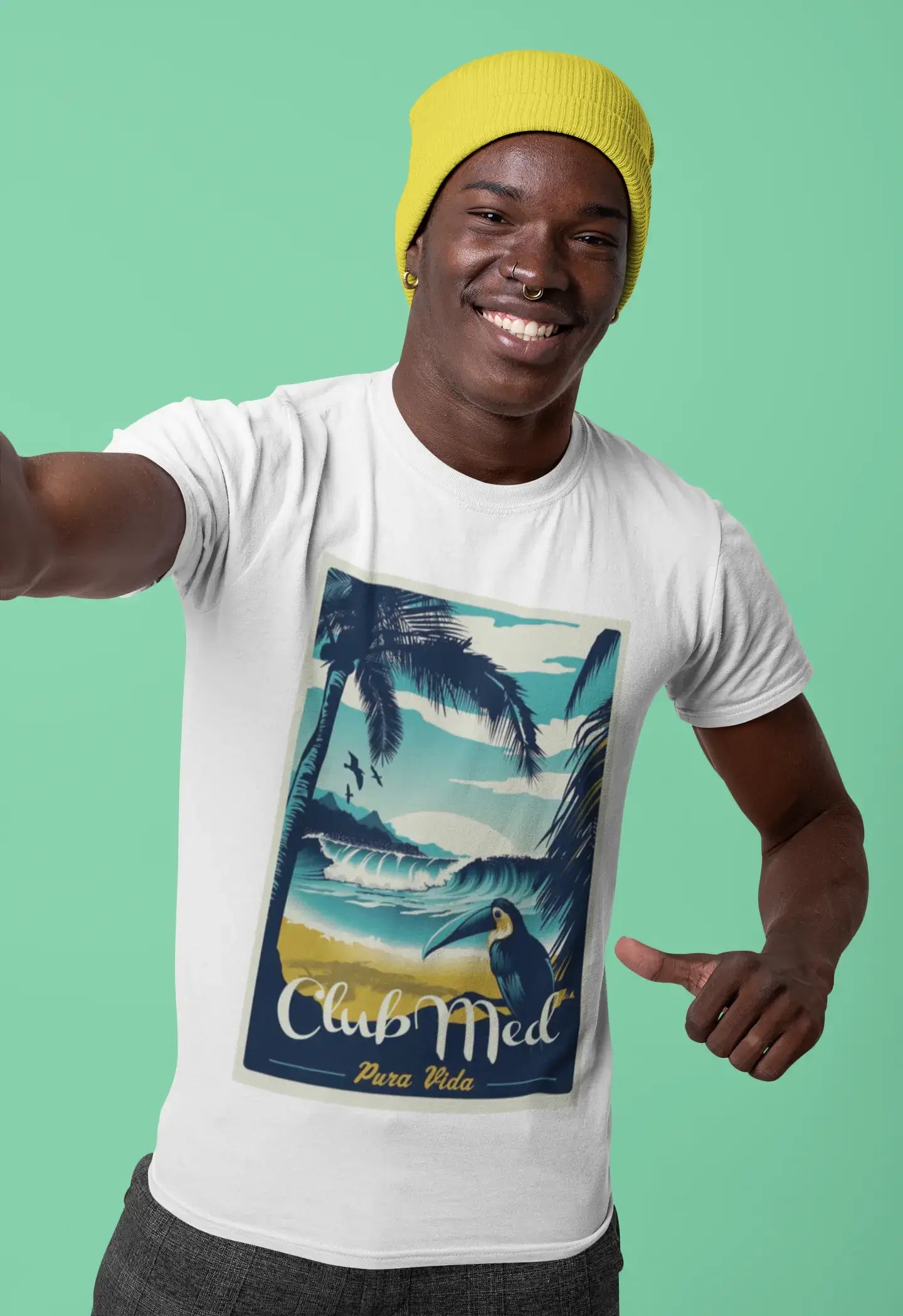 Club Med, Pura Vida, Beach Name, t Shirt Homme, été Tshirt, Cadeau Homme