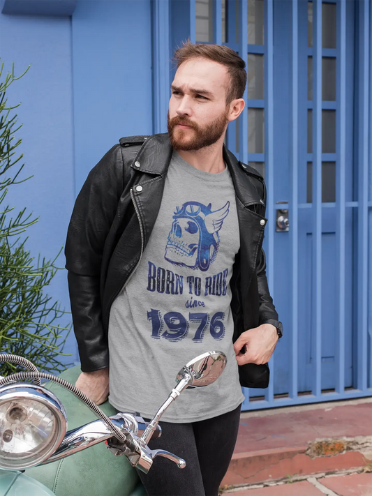 Homme Tee Vintage T Shirt 1976, Born to Ride Since 1976