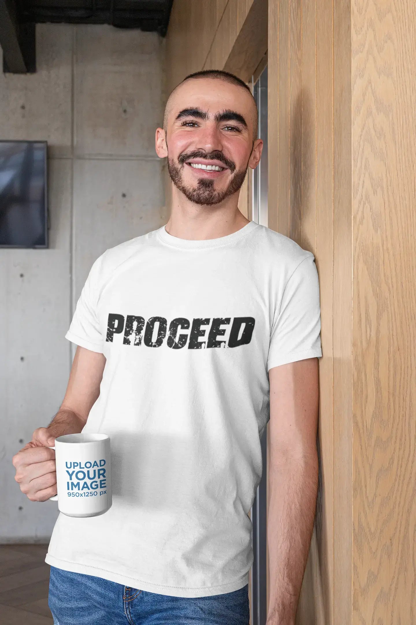 proceed Men's T shirt White Birthday Gift 00552