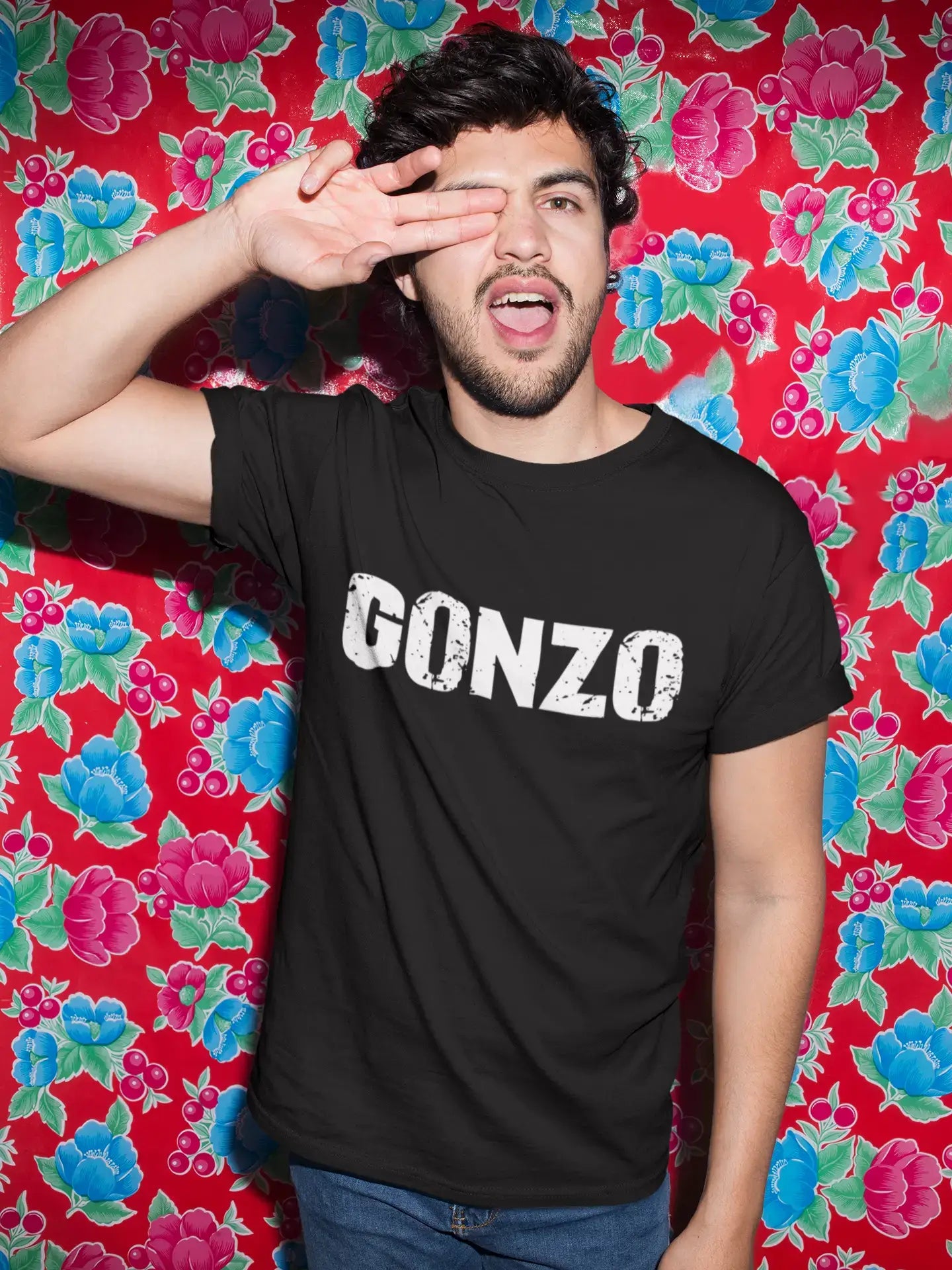 gonzo Men's Retro T shirt Black Birthday Gift 00553