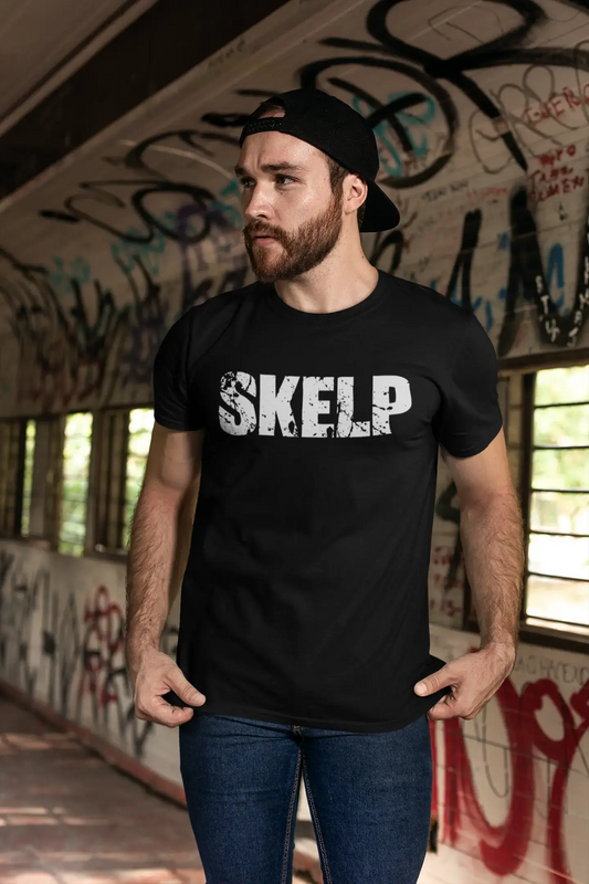 skelp Men's Retro T shirt Black Birthday Gift 00553