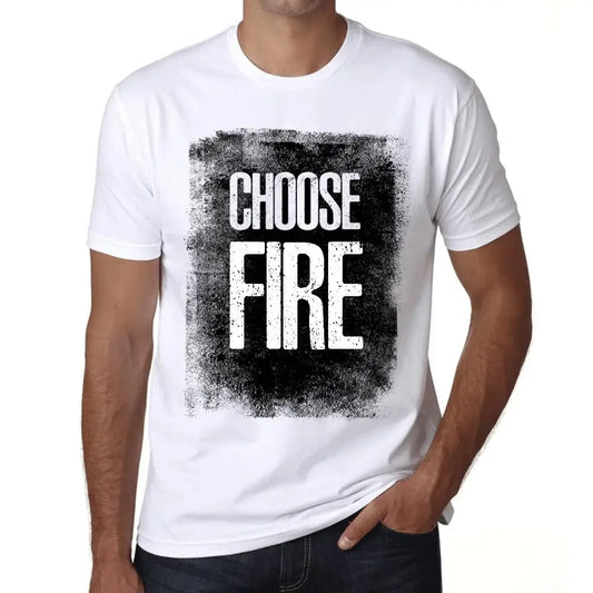 Men's Graphic T-Shirt Choose Fire Eco-Friendly Limited Edition Short Sleeve Tee-Shirt Vintage Birthday Gift Novelty