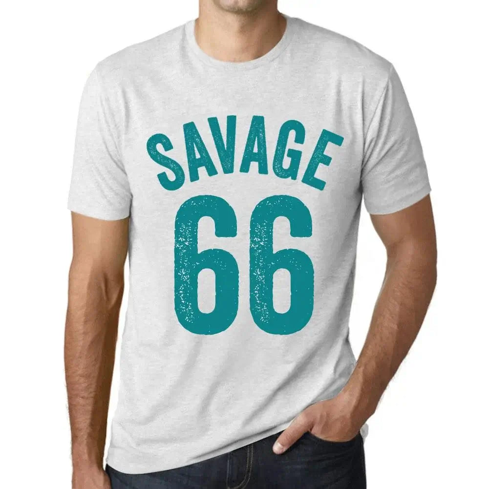 Men's Graphic T-Shirt Savage 66 66th Birthday Anniversary 66 Year Old Gift 1958 Vintage Eco-Friendly Short Sleeve Novelty Tee