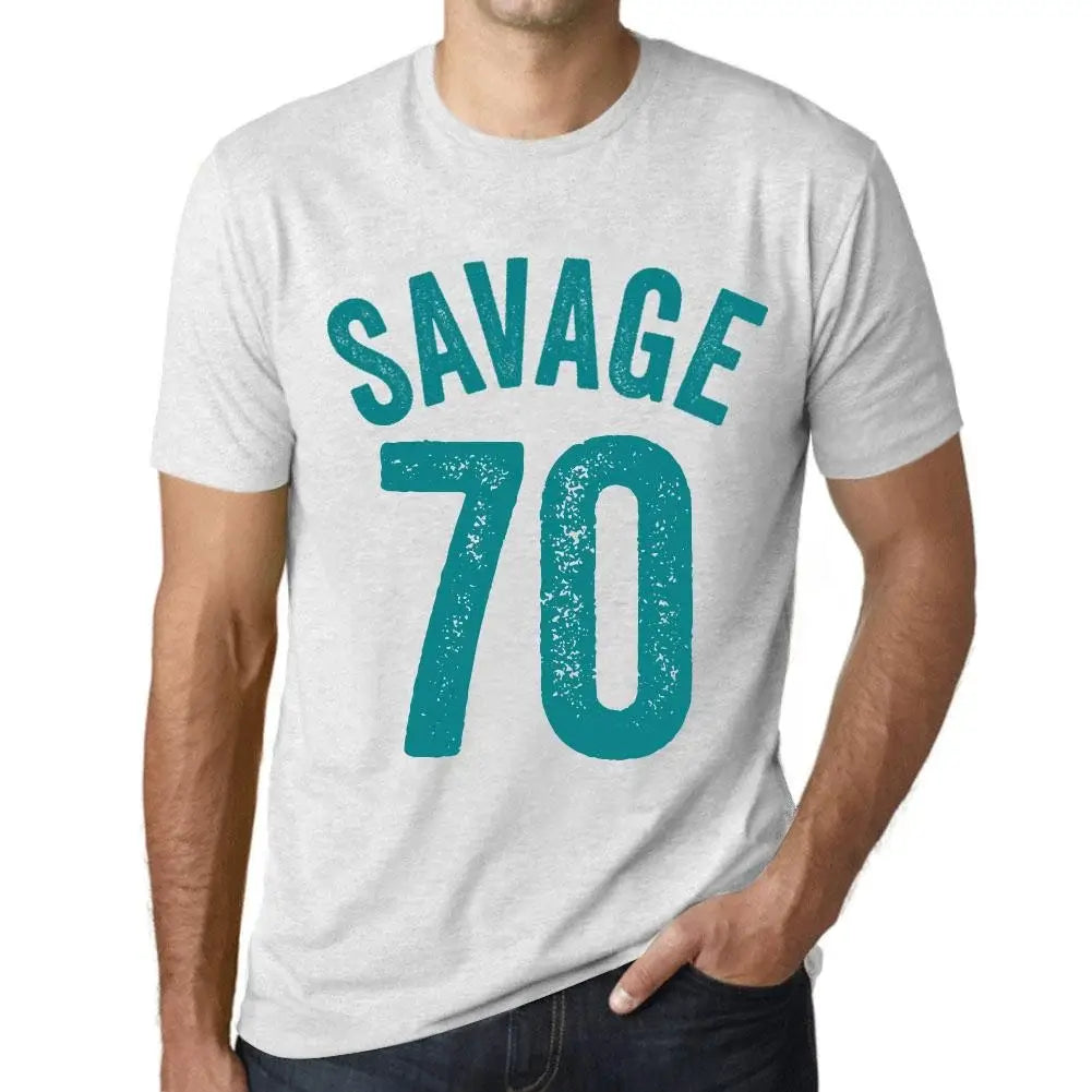 Men's Graphic T-Shirt Savage 70 70th Birthday Anniversary 70 Year Old Gift 1954 Vintage Eco-Friendly Short Sleeve Novelty Tee