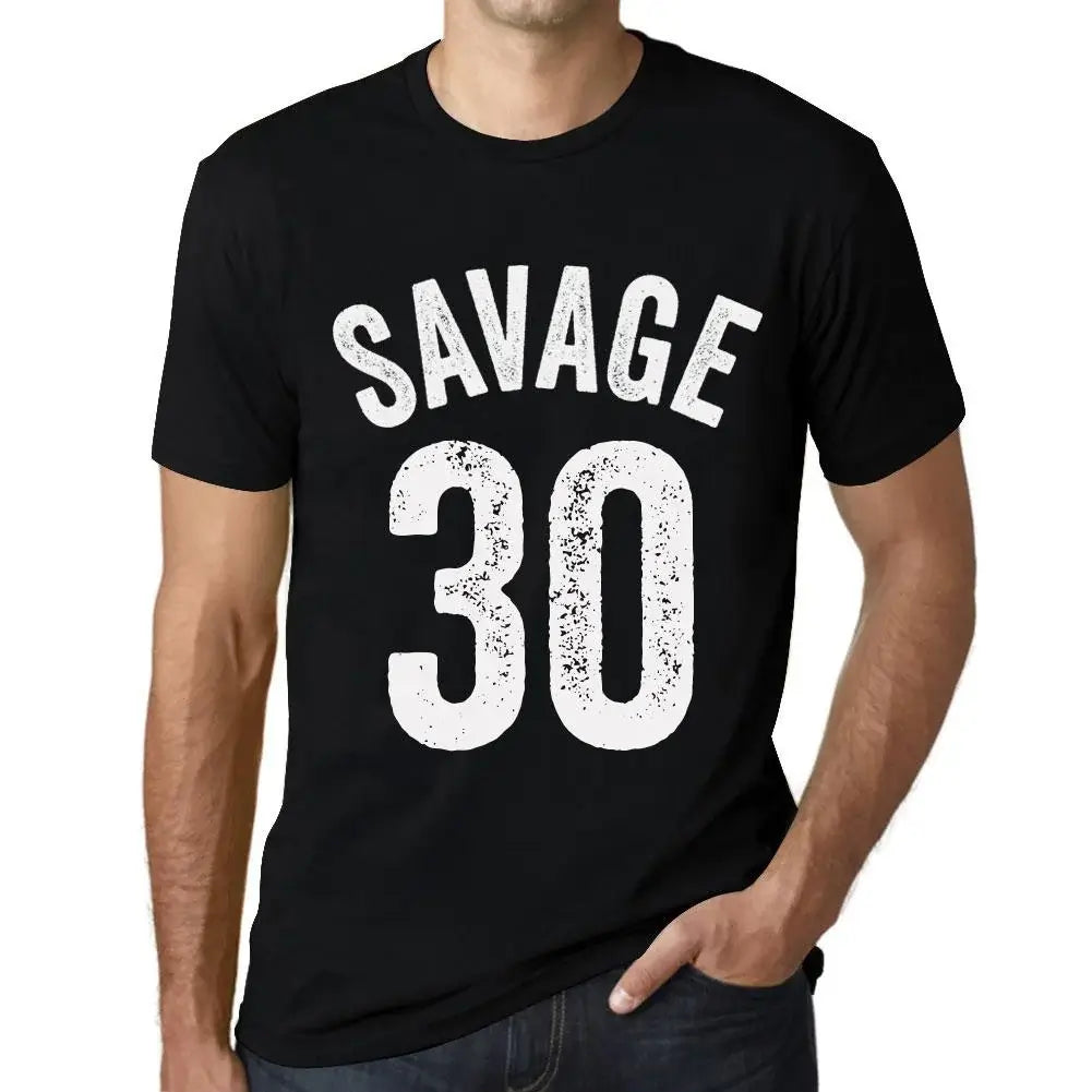 Men's Graphic T-Shirt Savage 30 30th Birthday Anniversary 30 Year Old Gift 1994 Vintage Eco-Friendly Short Sleeve Novelty Tee