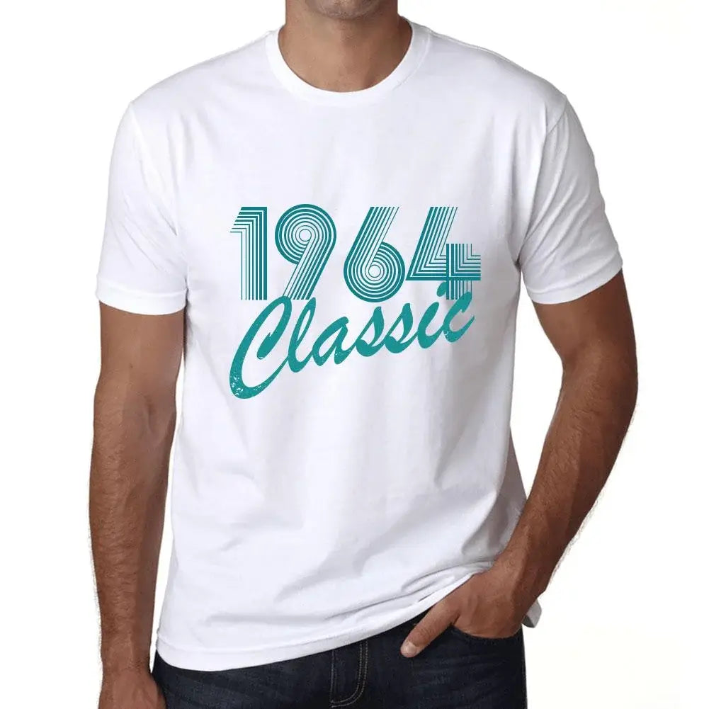 Men's Graphic T-Shirt Classic 1964 60th Birthday Anniversary 60 Year Old Gift 1964 Vintage Eco-Friendly Short Sleeve Novelty Tee