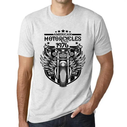 Men's Graphic T-Shirt Motorcycles Since 1976 48th Birthday Anniversary 48 Year Old Gift 1976 Vintage Eco-Friendly Short Sleeve Novelty Tee