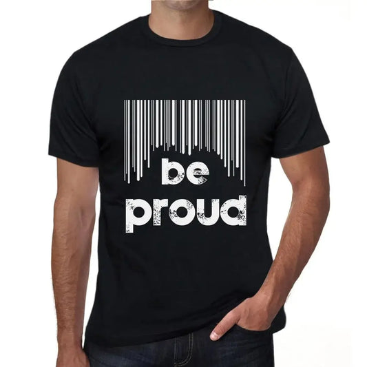 Men's Graphic T-Shirt Barcode Be Proud Eco-Friendly Limited Edition Short Sleeve Tee-Shirt Vintage Birthday Gift Novelty