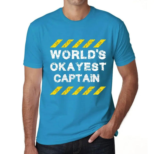 Men's Graphic T-Shirt Worlds Okayest Captain Eco-Friendly Limited Edition Short Sleeve Tee-Shirt Vintage Birthday Gift Novelty