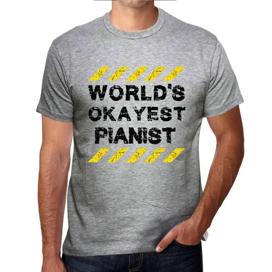 Men's Graphic T-Shirt Worlds Okayest Pianist Eco-Friendly Limited Edition Short Sleeve Tee-Shirt Vintage Birthday Gift Novelty