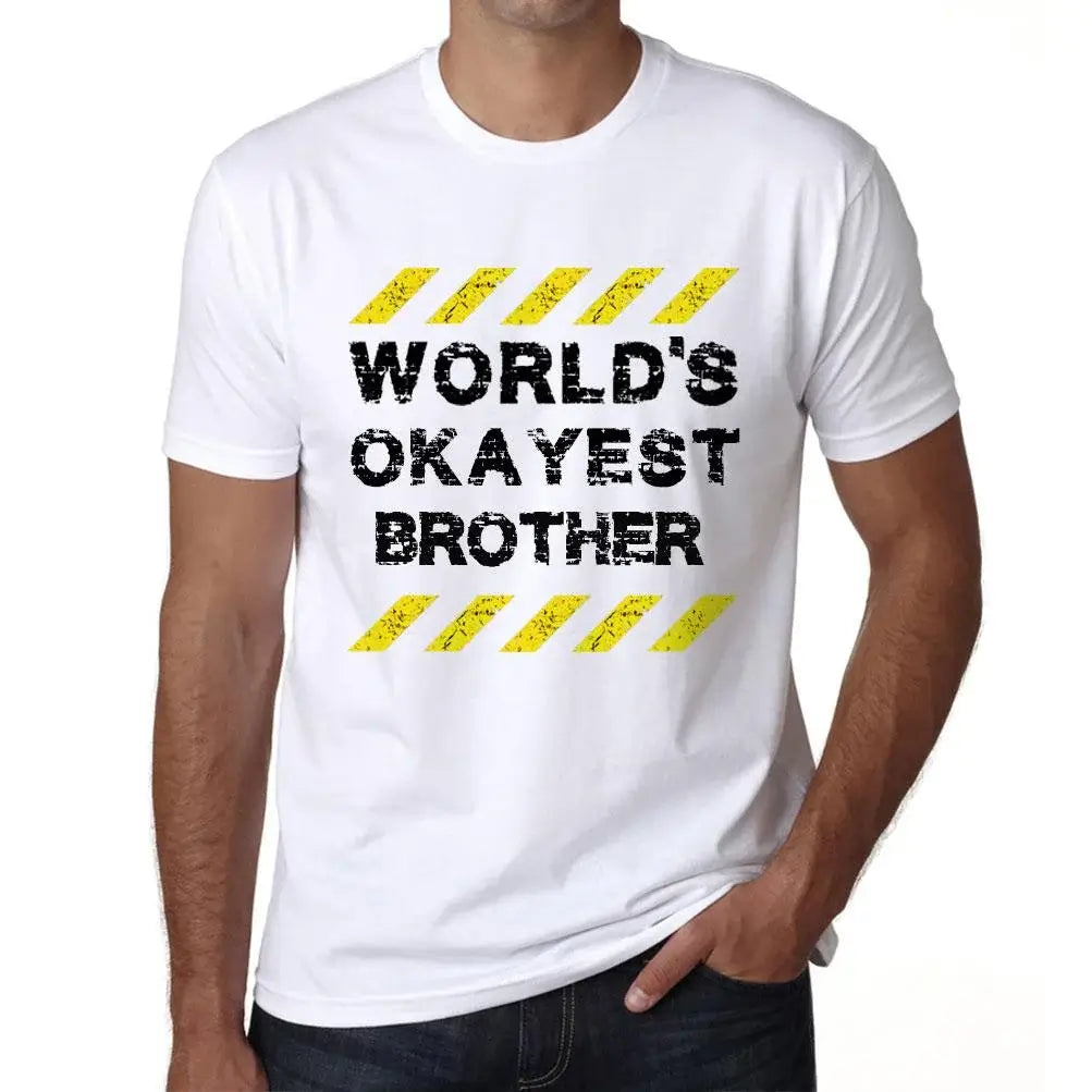 Men's Graphic T-Shirt Worlds Okayest Brother Eco-Friendly Limited Edition Short Sleeve Tee-Shirt Vintage Birthday Gift Novelty