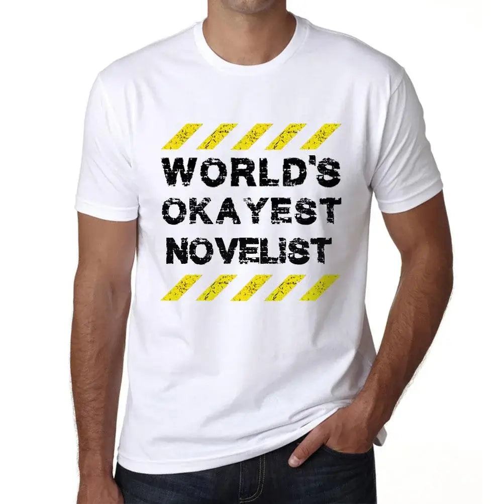 Men's Graphic T-Shirt Worlds Okayest Novelist Eco-Friendly Limited Edition Short Sleeve Tee-Shirt Vintage Birthday Gift Novelty