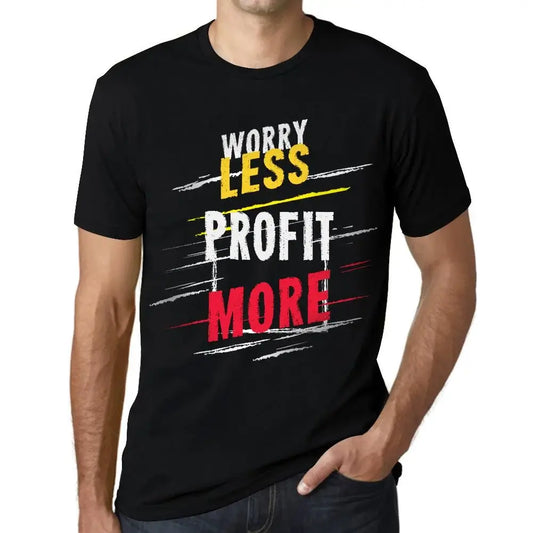 Men's Graphic T-Shirt Worry Less Profit More Eco-Friendly Limited Edition Short Sleeve Tee-Shirt Vintage Birthday Gift Novelty