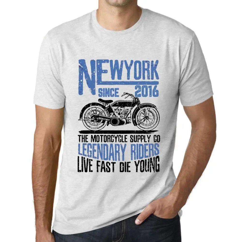 Men's Graphic T-Shirt Motorcycle Legendary Riders Since 2016 8th Birthday Anniversary 8 Year Old Gift 2016 Vintage Eco-Friendly Short Sleeve Novelty Tee