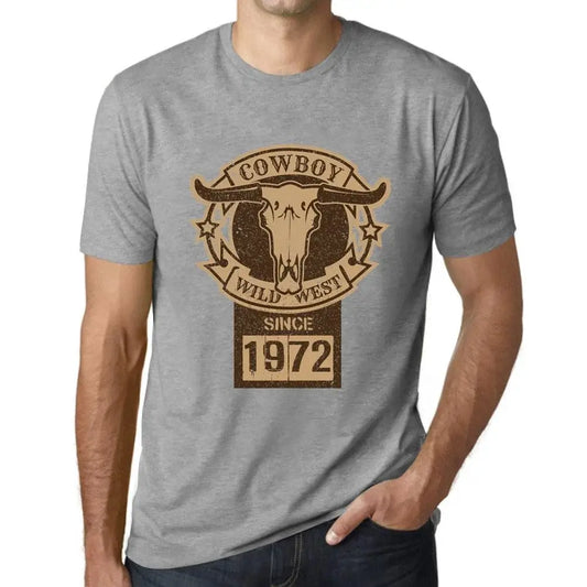 Men's Graphic T-Shirt Wild West Cowboy Since 1972 52nd Birthday Anniversary 52 Year Old Gift 1972 Vintage Eco-Friendly Short Sleeve Novelty Tee