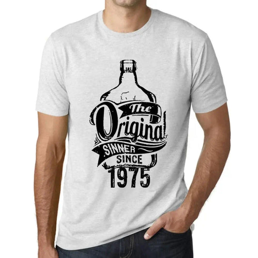 Men's Graphic T-Shirt The Original Sinner Since 1975 49th Birthday Anniversary 49 Year Old Gift 1975 Vintage Eco-Friendly Short Sleeve Novelty Tee