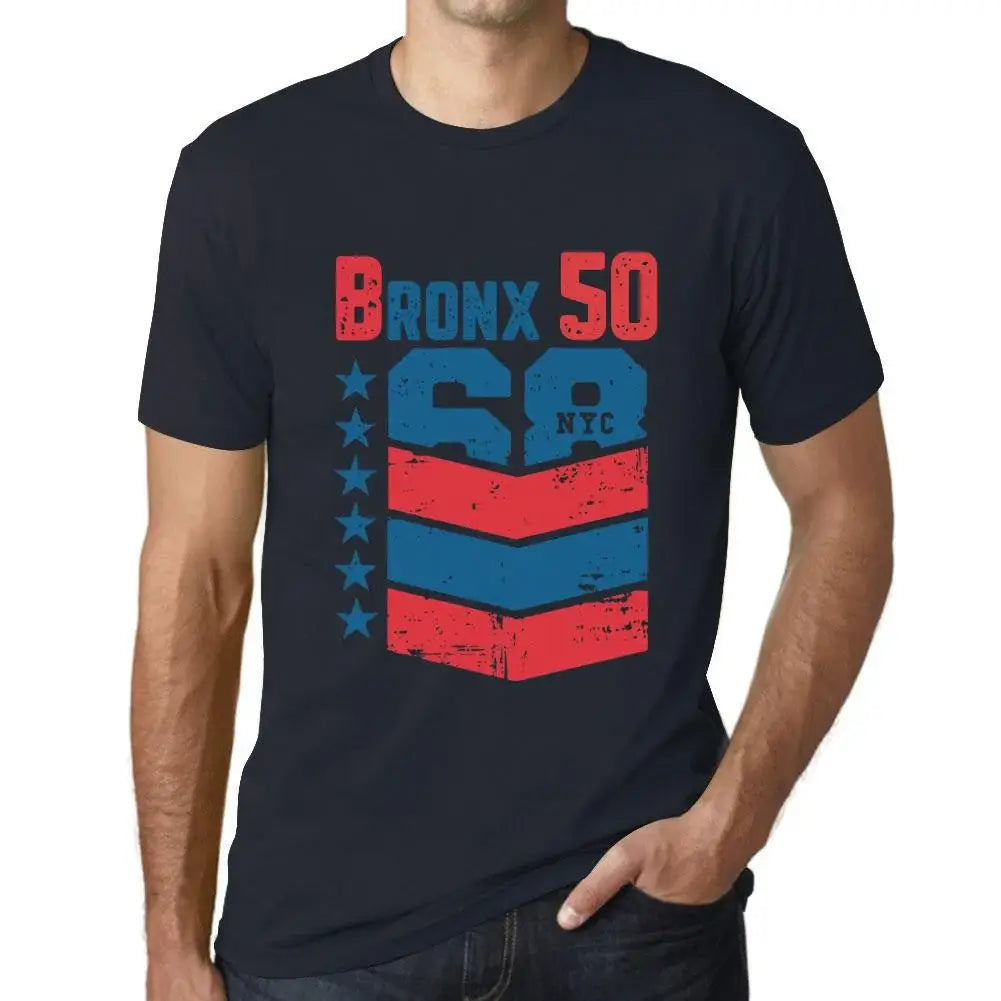 Men's Graphic T-Shirt Bronx 50 50th Birthday Anniversary 50 Year Old Gift 1974 Vintage Eco-Friendly Short Sleeve Novelty Tee