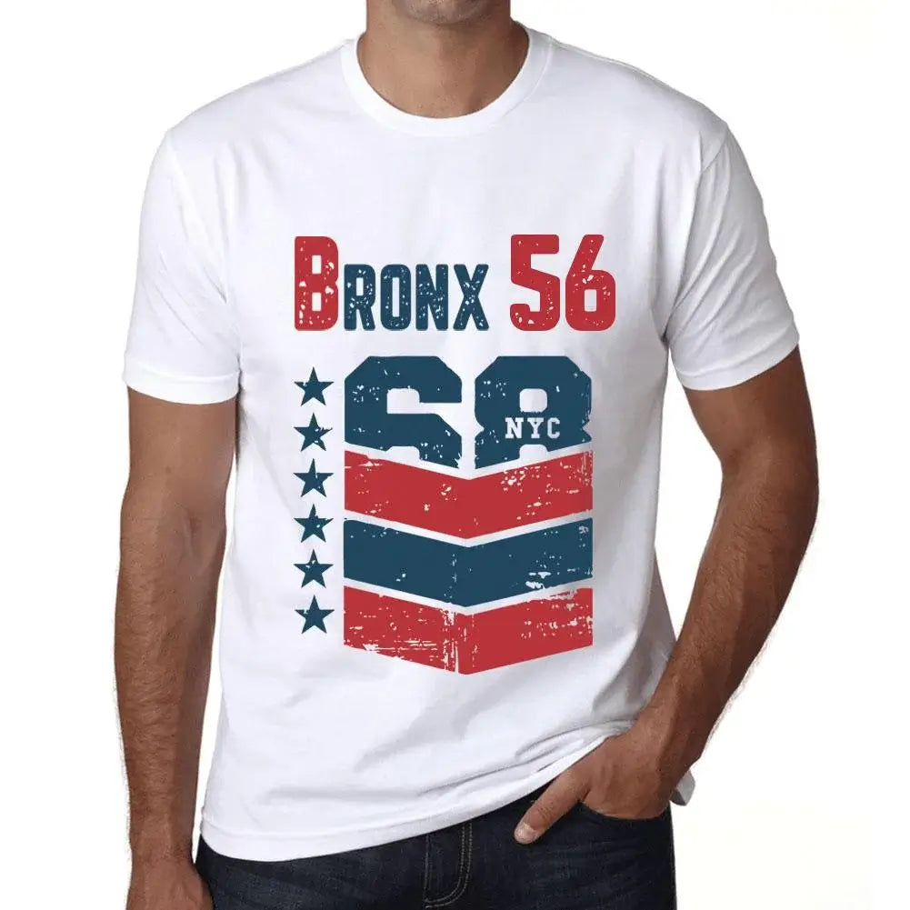 Men's Graphic T-Shirt Bronx 56 56th Birthday Anniversary 56 Year Old Gift 1968 Vintage Eco-Friendly Short Sleeve Novelty Tee