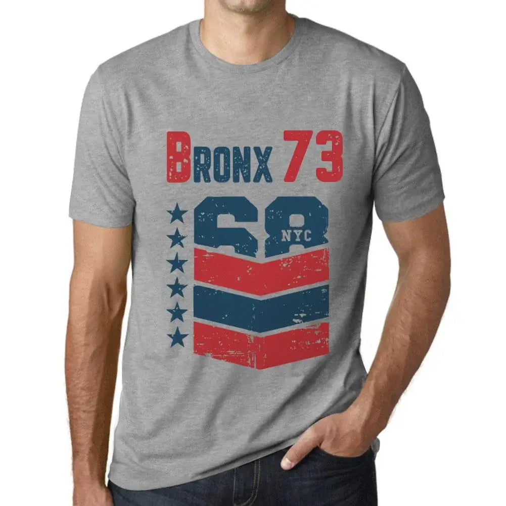 Men's Graphic T-Shirt Bronx 73 73rd Birthday Anniversary 73 Year Old Gift 1951 Vintage Eco-Friendly Short Sleeve Novelty Tee