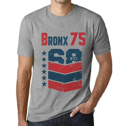 Men's Graphic T-Shirt Bronx 75 75th Birthday Anniversary 75 Year Old Gift 1949 Vintage Eco-Friendly Short Sleeve Novelty Tee