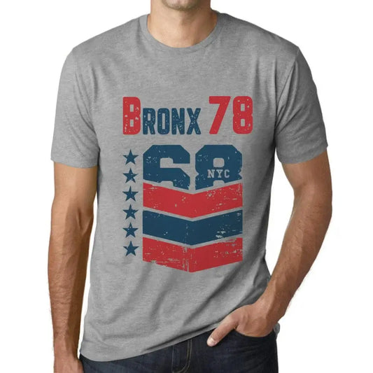 Men's Graphic T-Shirt Bronx 78 78th Birthday Anniversary 78 Year Old Gift 1946 Vintage Eco-Friendly Short Sleeve Novelty Tee