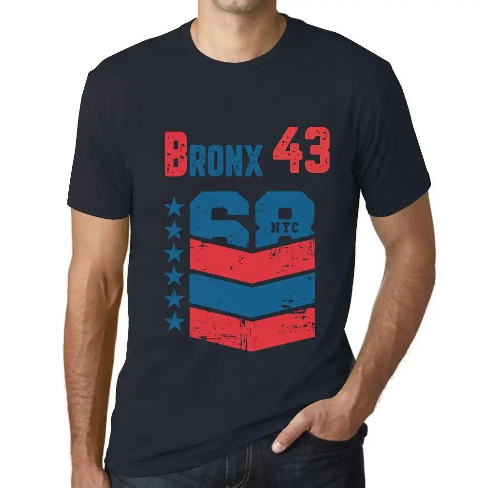 Men's Graphic T-Shirt Bronx 43 43rd Birthday Anniversary 43 Year Old Gift 1981 Vintage Eco-Friendly Short Sleeve Novelty Tee