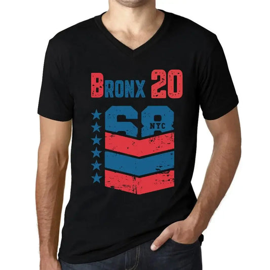 Men's Graphic T-Shirt V Neck Bronx 20 20th Birthday Anniversary 20 Year Old Gift 2004 Vintage Eco-Friendly Short Sleeve Novelty Tee