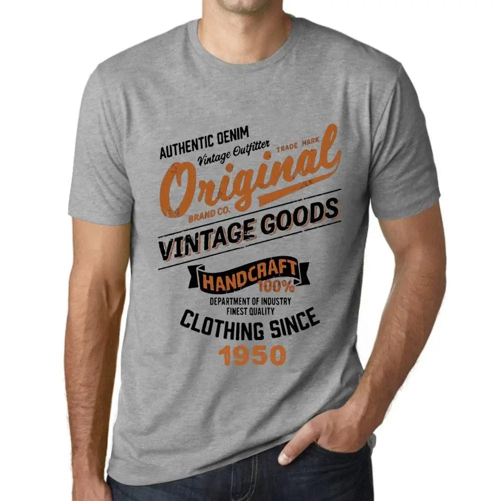 Men's Graphic T-Shirt Original Vintage Clothing Since 1950 74th Birthday Anniversary 74 Year Old Gift 1950 Vintage Eco-Friendly Short Sleeve Novelty Tee