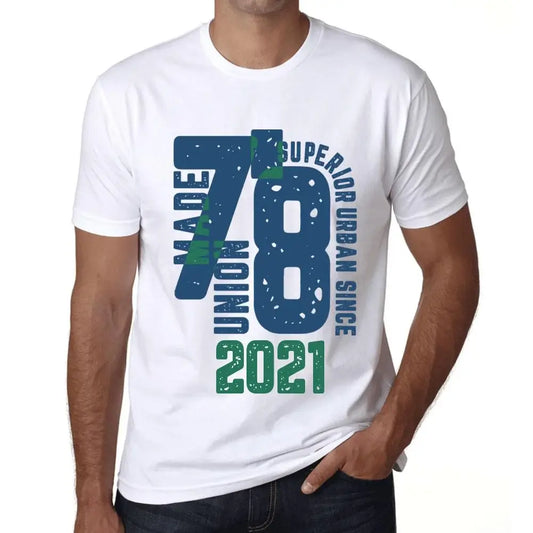 Men's Graphic T-Shirt Superior Urban Style Since 2021 3rd Birthday Anniversary 3 Year Old Gift 2021 Vintage Eco-Friendly Short Sleeve Novelty Tee