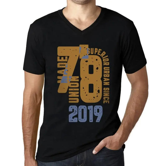 Men's Graphic T-Shirt V Neck Superior Urban Style Since 2019 5th Birthday Anniversary 5 Year Old Gift 2019 Vintage Eco-Friendly Short Sleeve Novelty Tee
