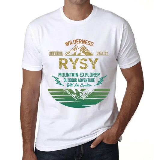 Men's Graphic T-Shirt Outdoor Adventure, Wilderness, Mountain Explorer Rysy Eco-Friendly Limited Edition Short Sleeve Tee-Shirt Vintage Birthday Gift Novelty