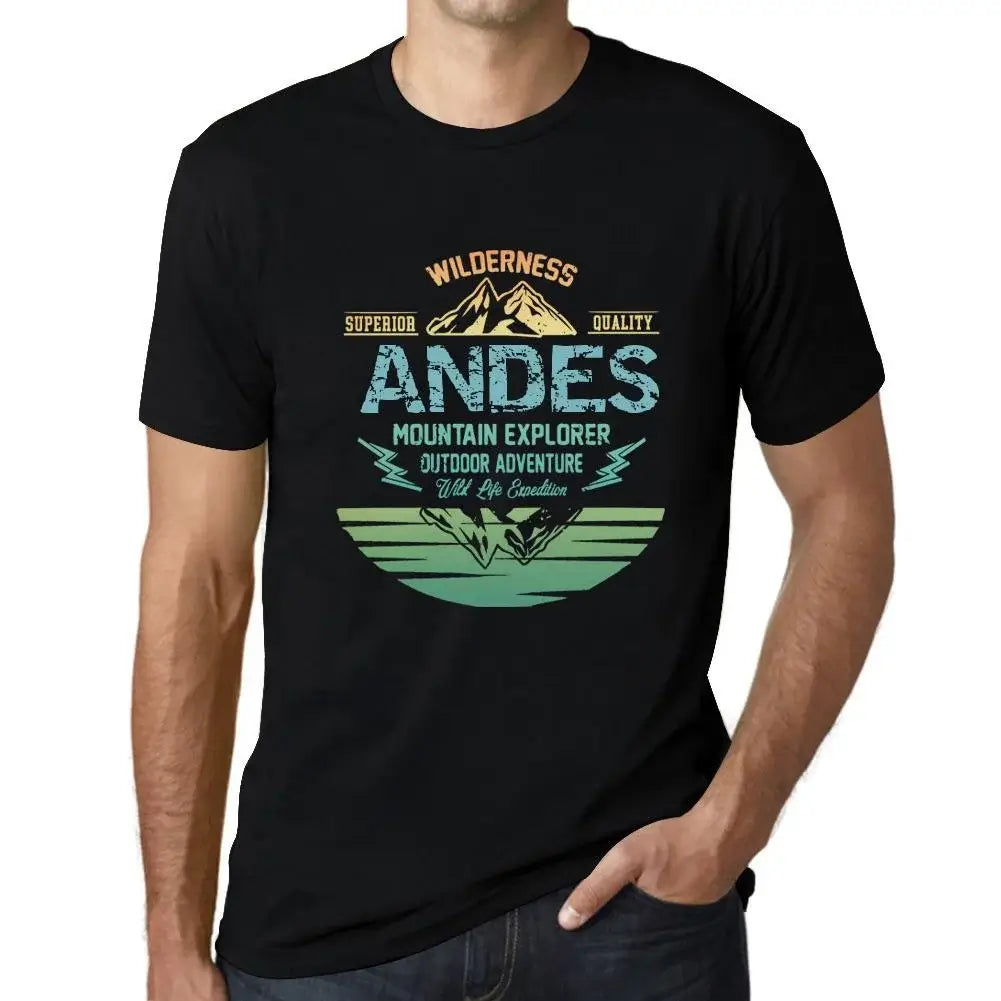 Men's Graphic T-Shirt Outdoor Adventure, Wilderness, Mountain Explorer Andes Eco-Friendly Limited Edition Short Sleeve Tee-Shirt Vintage Birthday Gift Novelty