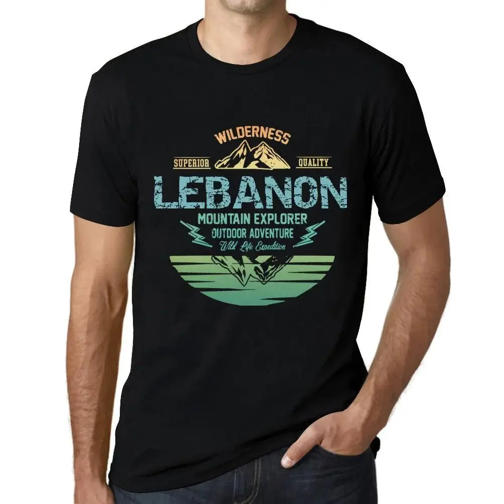 Men's Graphic T-Shirt Outdoor Adventure, Wilderness, Mountain Explorer Lebanon Eco-Friendly Limited Edition Short Sleeve Tee-Shirt Vintage Birthday Gift Novelty