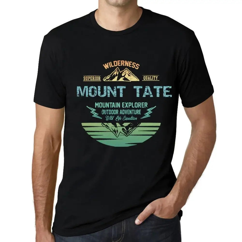 Men's Graphic T-Shirt Outdoor Adventure, Wilderness, Mountain Explorer Mount Tate Eco-Friendly Limited Edition Short Sleeve Tee-Shirt Vintage Birthday Gift Novelty