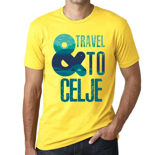 Men's Graphic T-Shirt And Travel To Celje Eco-Friendly Limited Edition Short Sleeve Tee-Shirt Vintage Birthday Gift Novelty