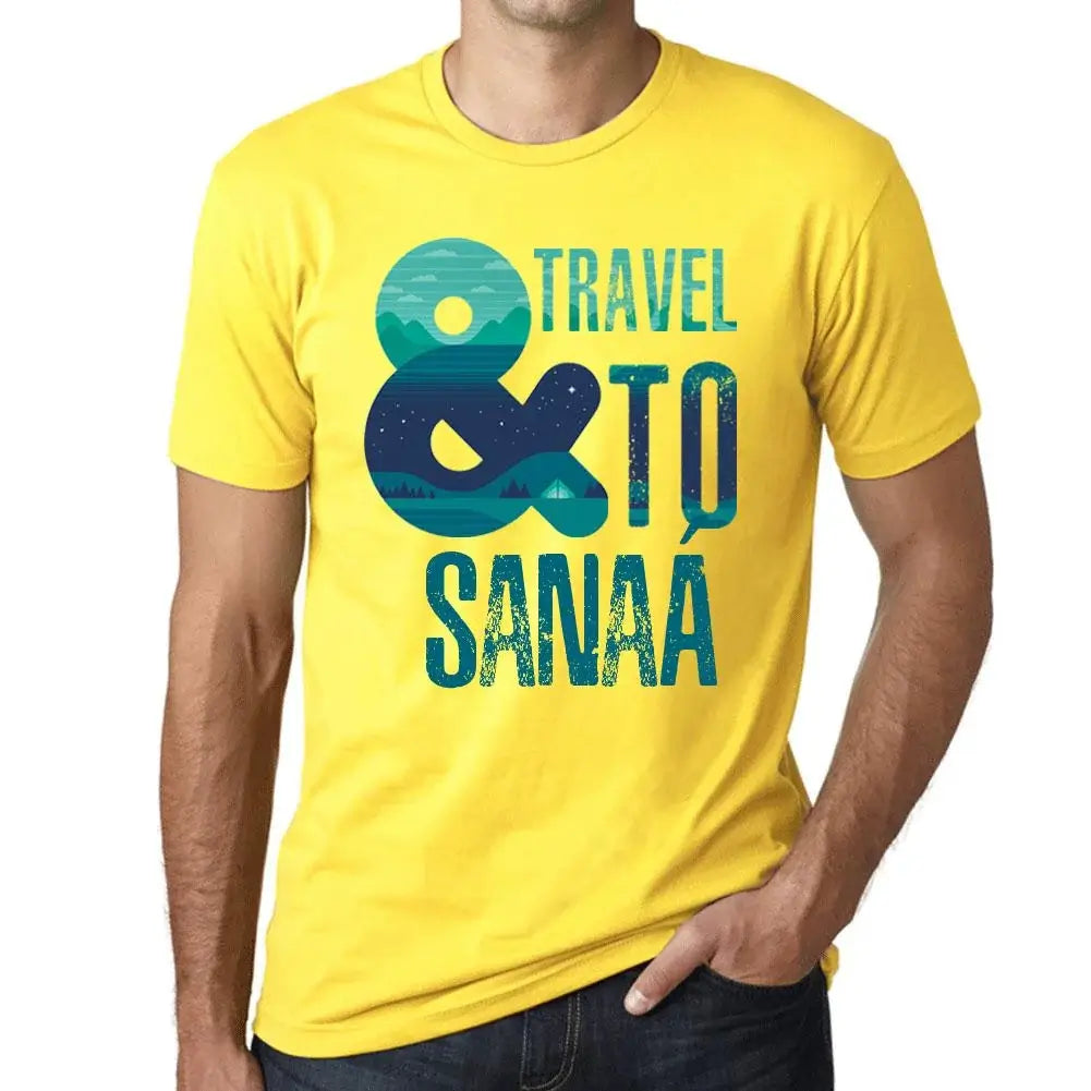 Men's Graphic T-Shirt And Travel To Sanaa Eco-Friendly Limited Edition Short Sleeve Tee-Shirt Vintage Birthday Gift Novelty