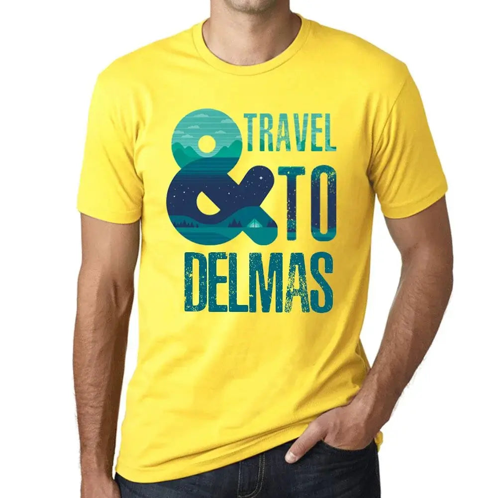 Men's Graphic T-Shirt And Travel To Delmas Eco-Friendly Limited Edition Short Sleeve Tee-Shirt Vintage Birthday Gift Novelty