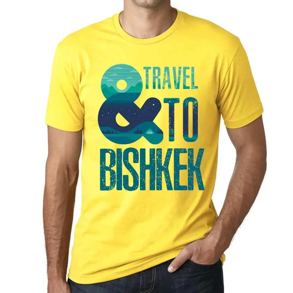 Men's Graphic T-Shirt And Travel To Bishkek Eco-Friendly Limited Edition Short Sleeve Tee-Shirt Vintage Birthday Gift Novelty