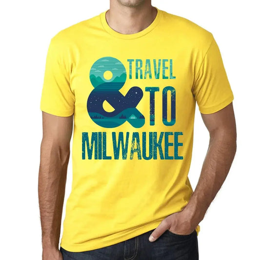 Men's Graphic T-Shirt And Travel To Milwaukee Eco-Friendly Limited Edition Short Sleeve Tee-Shirt Vintage Birthday Gift Novelty
