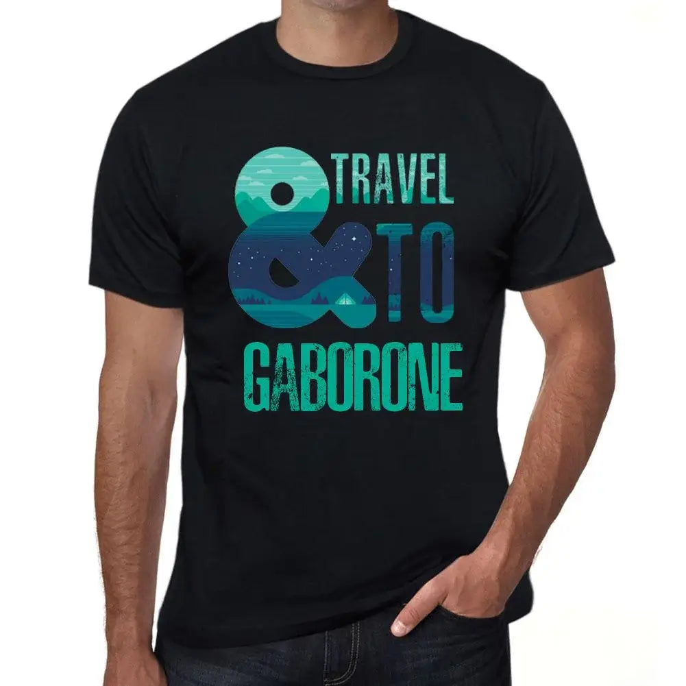 Men's Graphic T-Shirt And Travel To Gaborone Eco-Friendly Limited Edition Short Sleeve Tee-Shirt Vintage Birthday Gift Novelty