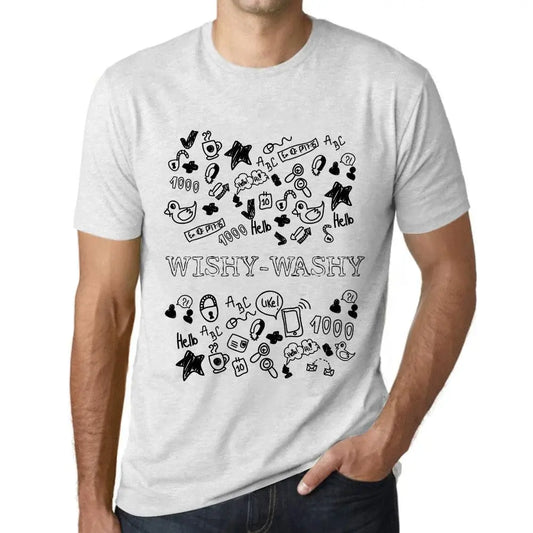 Men's Graphic T-Shirt Doodle Art Wishy-Washy Eco-Friendly Limited Edition Short Sleeve Tee-Shirt Vintage Birthday Gift Novelty