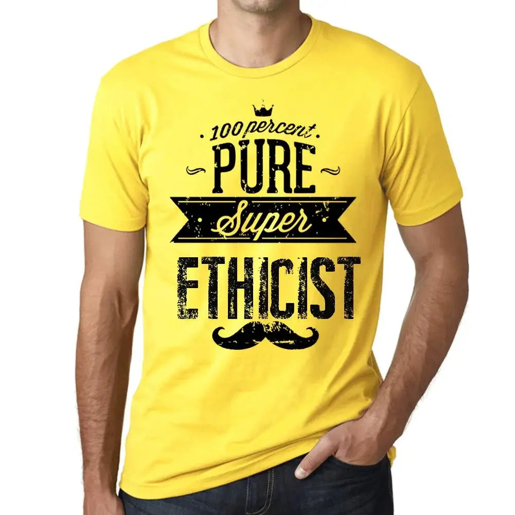 Men's Graphic T-Shirt 100% Pure Super Ethicist Eco-Friendly Limited Edition Short Sleeve Tee-Shirt Vintage Birthday Gift Novelty