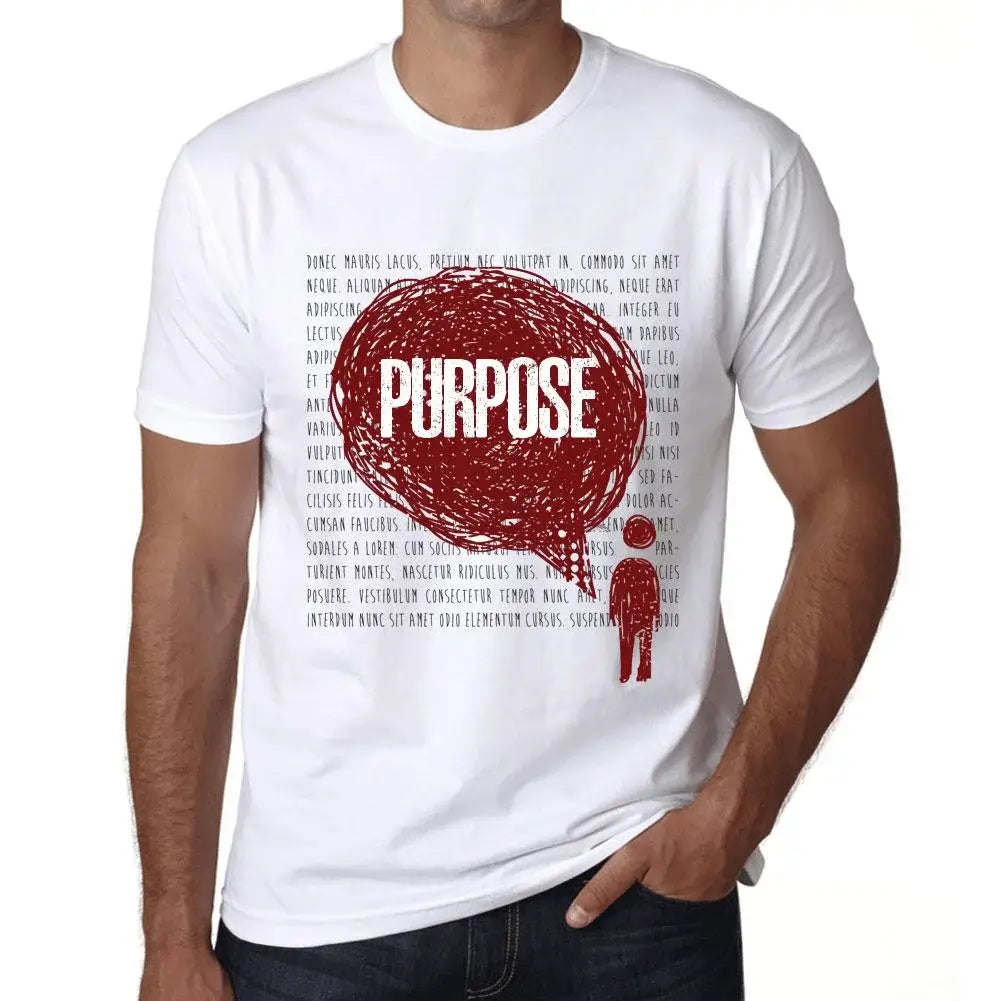 Men's Graphic T-Shirt Thoughts Purpose Eco-Friendly Limited Edition Short Sleeve Tee-Shirt Vintage Birthday Gift Novelty