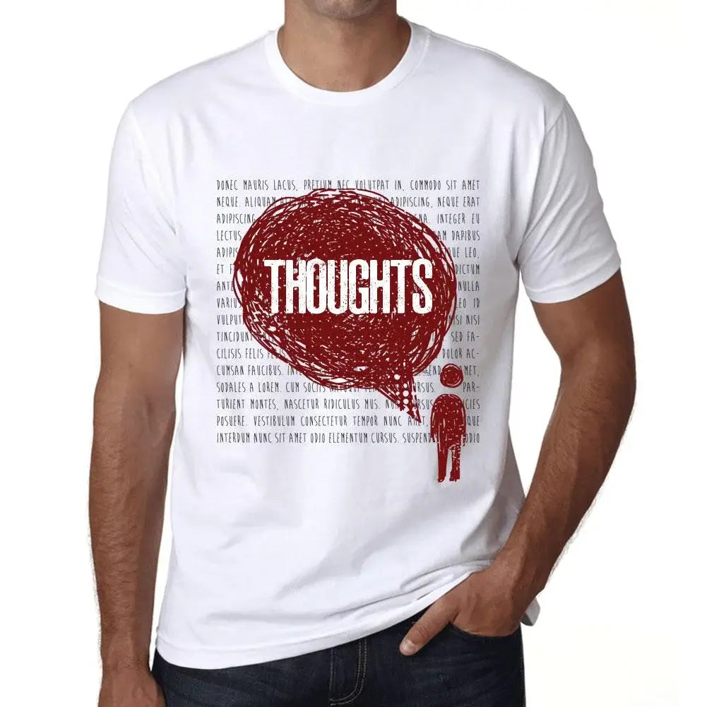 Men's Graphic T-Shirt Thoughts Eco-Friendly Limited Edition Short Sleeve Tee-Shirt Vintage Birthday Gift Novelty