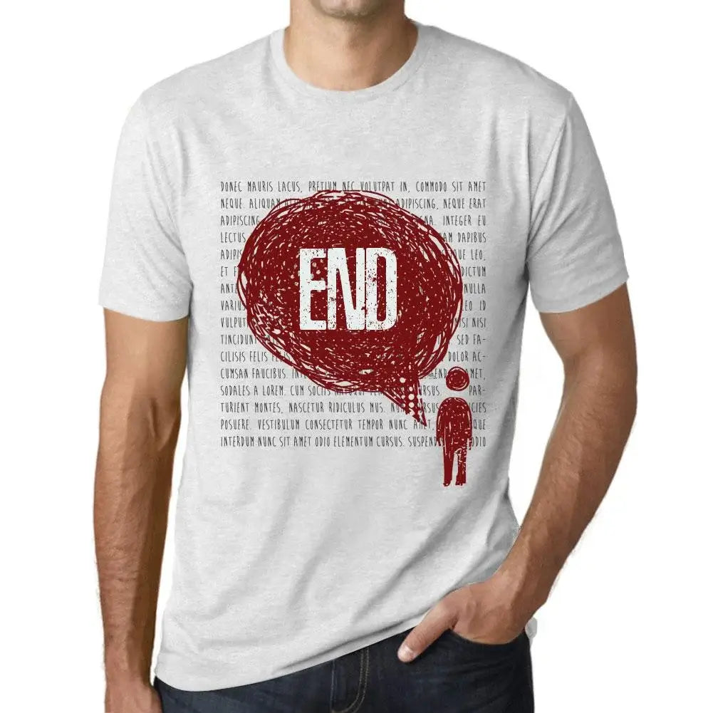 Men's Graphic T-Shirt Thoughts End Eco-Friendly Limited Edition Short Sleeve Tee-Shirt Vintage Birthday Gift Novelty