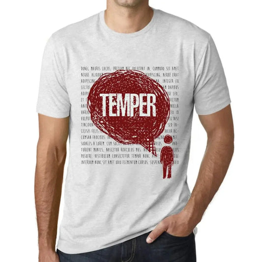 Men's Graphic T-Shirt Thoughts Temper Eco-Friendly Limited Edition Short Sleeve Tee-Shirt Vintage Birthday Gift Novelty