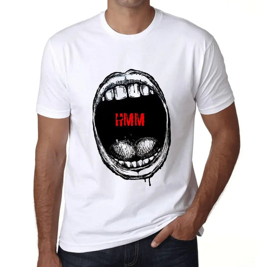 Men's Graphic T-Shirt Mouth Expressions Hmm Eco-Friendly Limited Edition Short Sleeve Tee-Shirt Vintage Birthday Gift Novelty