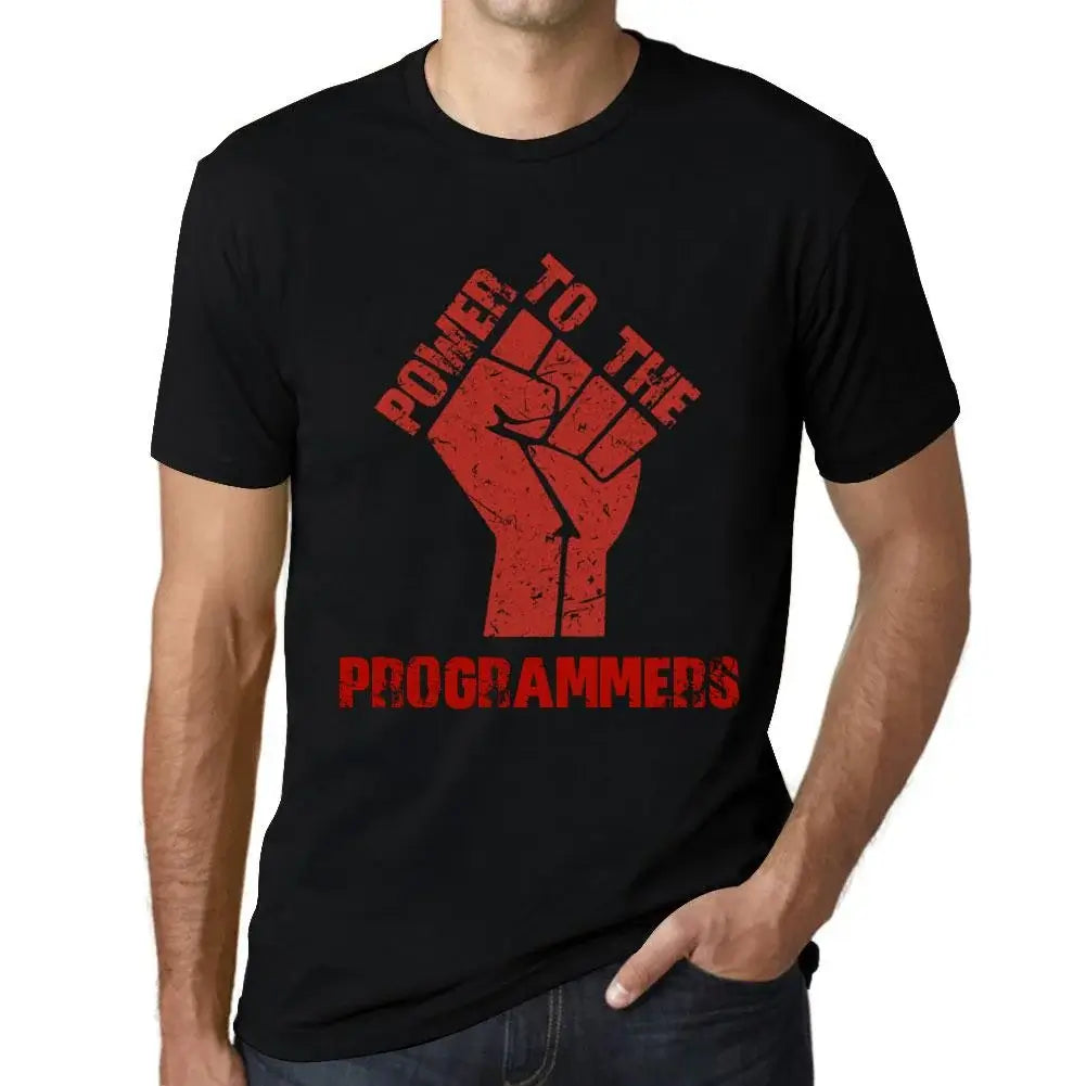 Men's Graphic T-Shirt Power To The Programmers Eco-Friendly Limited Edition Short Sleeve Tee-Shirt Vintage Birthday Gift Novelty