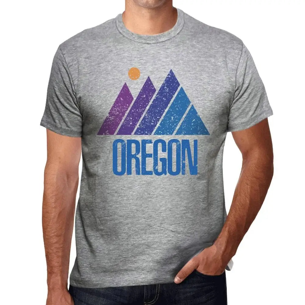 Men's Graphic T-Shirt Mountain Oregon Eco-Friendly Limited Edition Short Sleeve Tee-Shirt Vintage Birthday Gift Novelty